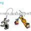 Custom personalized soft pvc mobile keychains