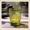 embossed glass tumbler thick rustic wine tumbler glass