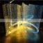 lighting decoration bar chandelier Side and end glowing giving 7 kinds of color made from PMMA lighting fiber optic cable