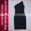 2015 Wholesale black One-shoulder sexy fashion high quality dropship bandage dress