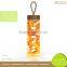 Customized Handmade Clear Glass Juice Bottle with Screw Cap
