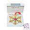 Xmas Ornament VICACCI 14K Yellow Gold Plated Metal Xmas Snowflake with Pink Crystals from Swarovski