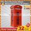 Freestanding metal public antique telephone booth for sale