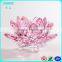 Customized crystal lotus glass lotus flower for desk table decoration