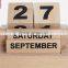 2016 new design wooden calendar tray wooden craft