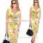2017 cheap wholesale women wear square neck Knee length plus size pencil formal business career dresses with belt