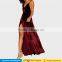 New sexy fashion burgundy spaghetti strap backless wrap maxi long party velvet prom dresses 2016