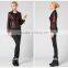 newest german style lady pure lambskin trendy red wine leather jacket