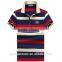 OEM Wholesale Men Colorful Stripe Polo T-shirt Cotton T-shirt for Men