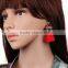 Bohemian style big crystal with tassel charms earrings for women jewelry