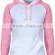 Heavyweight Blank 20% Polyester 80% Cotton Fleece Pullover Hoodie Contrast Raglan Long Sleeve Men's Hooded Sweatshirt OEM