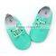 Blue suede leather cheap price wholease baby shoes