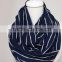 White Stripes on Navy Blue Infinity scarf, Loop Scarf Circle Scarf Gift ideas for her, Spring - Summer - Fall - Winter Session