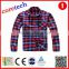 brushed breathable grid shirt factory