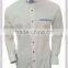 white Polka with folder pocket contrast collar stand casual shirt refreshing