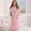 100% POLYESTER WOMEN'S THERMAL CORAL FLEECE BATHROBE