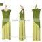 green muslim c dress two piece set / junj modal muslim abaya kaftan set dress/contrast islamic muslim women dress two piece set