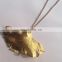 Creative Jewelry Natural Real Gold Bodhi Ginkgo Maple Leaf Necklace