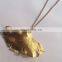 Creative Jewelry Natural Real Gold Bodhi Ginkgo Maple Leaf Necklace