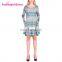 Free Samples Long Sleeve Print Floral Christmas Party Wear Christmas Women Dress