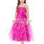 Grace Karin Spaghetti Straps Flower Girl Princess Deep pink Pageant Party Dress CL010406-2