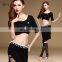 T-5134 Hot sexy lady bellydance costumes top and skirt set