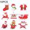 Dropshipping 10 PCS Christmas Red Nonwoven Small Pendant Christmas Tree Hanging Decorations
