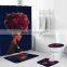African Shower Curtain and Bath Rug Set with Non-Slip Rugs,Toilet Lid Cover andBath Mat,Afro Girl Bathroom Shower Curtain Sets
