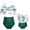 Mommy and Me Swimsuits High Waisted Family Matching Swimwear Baby Girls Floral  Bikini Set
