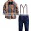 Gentleman  Baby Boys Clothes Sets Toddler Long Sleeve T-shirt +Suspenders Pants 2Pcs Wedding Party Casual Outfits