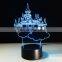 Dream Castle Shaped 3D lighting Cable LED USB Kid's Gifts Bedroom Night Light Children's Party Multicolor Decorative Table Lamp