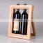 Custom made unique style double bottle wooden wine rack,display wine holder