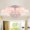 LED warm simple ceiling crystal chandelier with remote