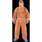 Non Woven Coverall Disposable Chemical Microporous Orange Coverall Reflective Strip Safety Clothing