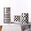 Creative Geometry Rhombus Square Black White Grid Ceramic Canisters Suit For Tea Coffee Sugar