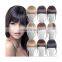 Womens Cute Short Neat Bangs Clip On Front Neat Bang Fringe Clip In Hair Extensions Wigs Extensions Straight Hair Frontal Wig