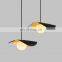 Modern LED Pendant Light Postmodern Dinning Table Bedroom Pendant Lighting Fixture Retro Black Gold Texture Hanging Lamp