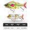 JOHNCOO 85mm/100mm Jointed Swimbait Fishing Lure with Propeller Segmented Slow Sinking Fishing Bass Lures Crankbaits