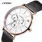 SINOBI Unisex Wristwatch S9738 Man Business Hand Watch Small Three Dial Quartz Watches Daily Dress Match Watch