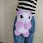 0182023 new plush panda schoolbag cute backpack panda artificial fur bag plush toys China wholesale