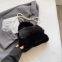 026Winter plush bag Women's clutch Pearl chain bag Fur bag High fashion large capacity bag
