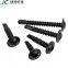 Carbon steel black large flat head washer drill tail dovetail self-tapping screws