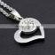 Titanium heart pendant necklace Jewelry Diamond cut heart-shaped clavicle chains wholesale