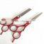 Stainless Steel Hair Scissors With Zinc Alloy Coated Color Handle