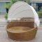 Rattan Round Outdoor Daybed with Canopy