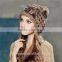 Design your own logo fashion girl winter beanie hat and caps