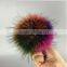 White color raccoon fur poms for keychain Hot manufacturer wholesale real fur ball for hat and shoes