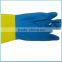 Blue and Yellow Long Neoprene Rubber Anti-Vibration Gloves