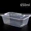 Transparent Clear Rectangle PP Disposable Plastic Takeaway Food Container With Clear Lid 500ml, 650ml, 750ml, 1000ml, 1500ml