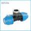 plastic pipe fitting PP compression female tee with ring